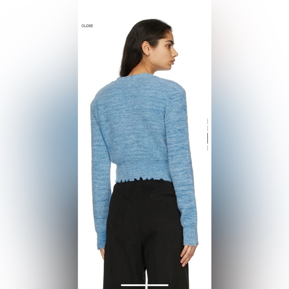 Andersson Bell - Alpaca Asymmetric Cardigan (Blue) - Picture 3 of 10